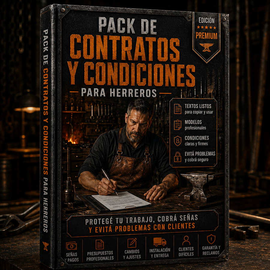 PACK DE CONTRATOS Y CONDICIONES PARA HERREROS